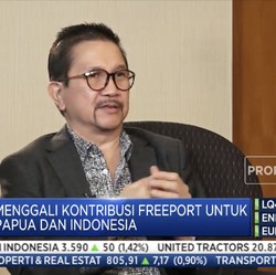 Freeport Produksi 1,3 Juta Ons Emas dari Grasberg Tahun Ini