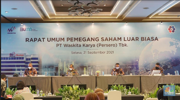 PT Waskita Karya Tbk (WSKT), mendapat restu pemegang saham melaksanakan penambahan modal dengan skema hak memesan efek terlebih dahulu (HMETD) atau rights issue, 21 September 2021/Waskita PT Waskita Karya Tbk (WSKT), mendapat restu pemegang saham melaksanakan penambahan modal dengan skema hak memesan efek terlebih dahulu (HMETD) atau rights issue, 21 September 2021/Waskita