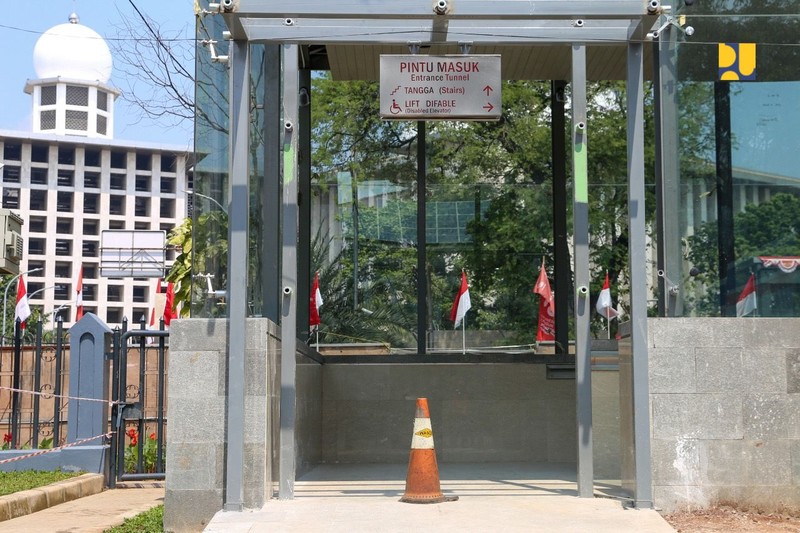 Terowongan Silaturahmi yang menghubungkan Masjid Istiqlal dengan Gereja Katedral Jakarta Terowongan Silaturahmi yang menghubungkan Masjid Istiqlal dengan Gereja Katedral Jakarta. (Dok. Kementerian PUPR)
