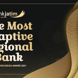 Bank Jatim Raih The Most Adaptive Regional Bank 2021