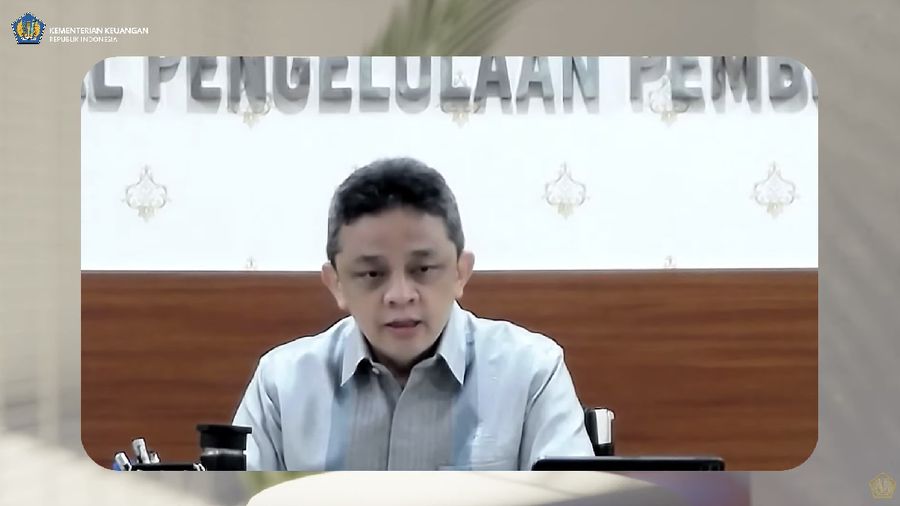 Direktur Jenderal Pengelolaan Pembiayaan dan Risiko Kemenkeu Luky Alfirman Saat Konferensi Pers APBN KITA September 2021. (Tangkapan Layar Youtube Kemenkeu RI)