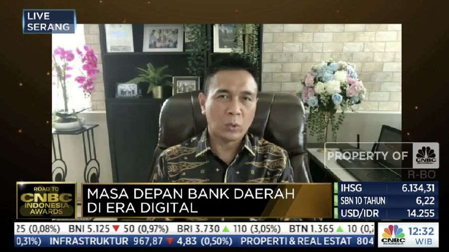 Direktur Utama Bank Banten, Agus Syabarrudin. (Tangkapan Layar)