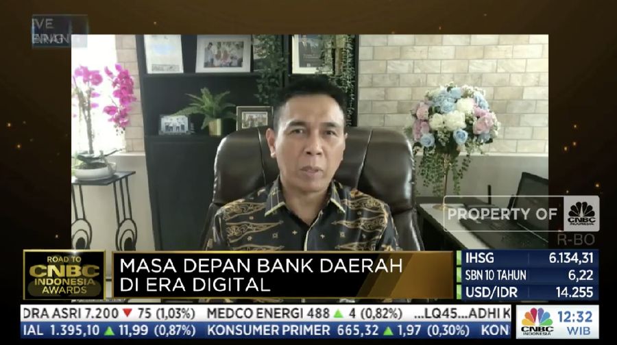 Direktur Utama Bank Banten, Agus Syabarrudin. (Tangkapan Layar)