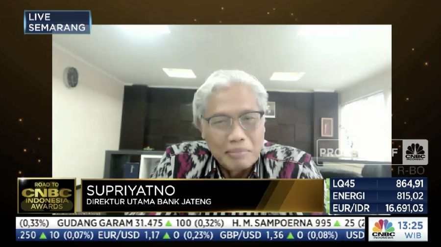 Direktur Utama Bank Jateng, Supriyatno,   (Tangkapan Layar)