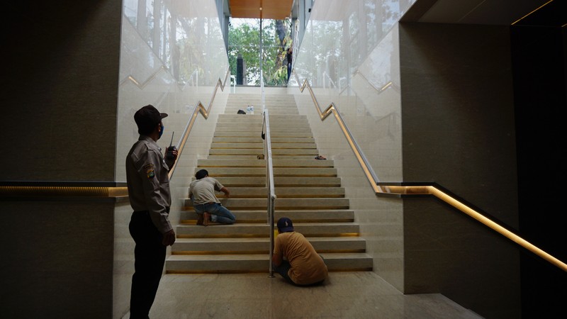 Terowongan Silaturahmi yang menghubungkan Masjid Istiqlal dengan Gereja Katedral Jakarta.  (CNBC Indonesia/ Tri Susilo)