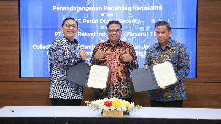 PT Bank Rakyat Indonesia (Persero) Tbk melakukan sinergi dengan Peruri Digital Security (Perum Peruri Group) pada Kamis (23/9) di Jakarta, sebagai upaya untuk memperkuat ekosistem digital di Indonesia.