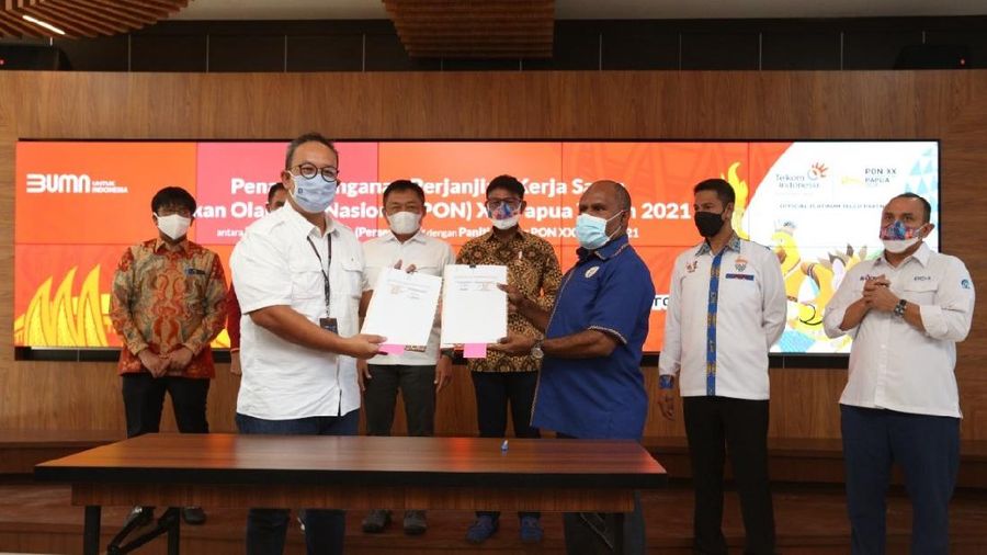 Telkom secara resmi menjadi Official Platinum Telco Partner PON XX Papua 2021 dan akan mendukung infrastruktur, jaringan, dan layanan telekomunikasi