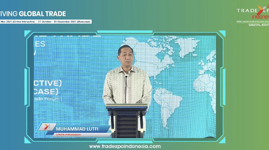 Opening Ceremony 36th TRADE EXPO INDONESIA 2021. (Tangkapan layar youtube Kementerian Perdagangan)