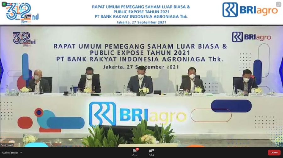 Tangkapan Layar Public Expose Bank Raya