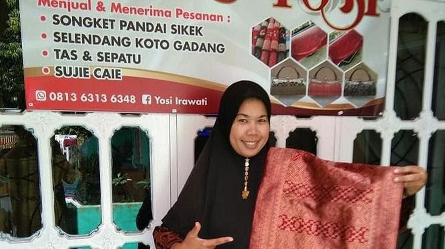 Berbekal Modal BRI, Bubu Songket Asal Padang Bangkit Kembali. Ist