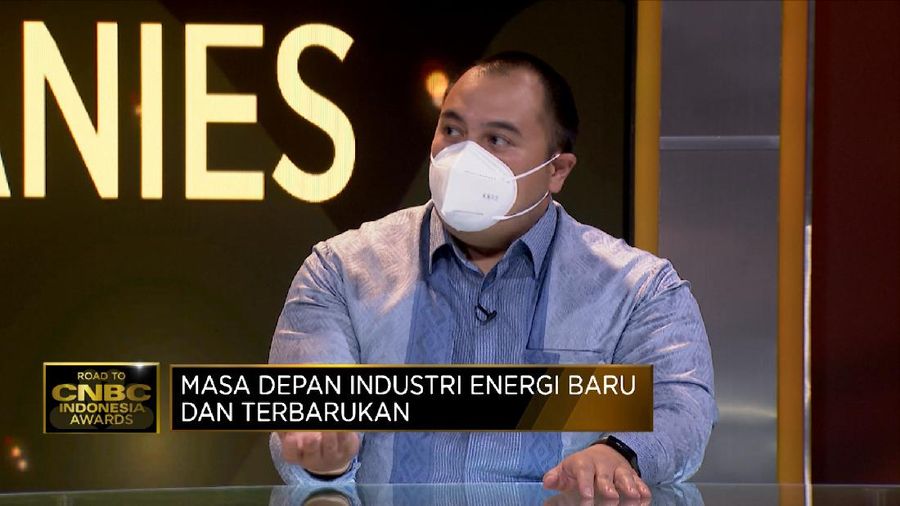 Pandu dalam acara CNBC Indonesia Award 2021