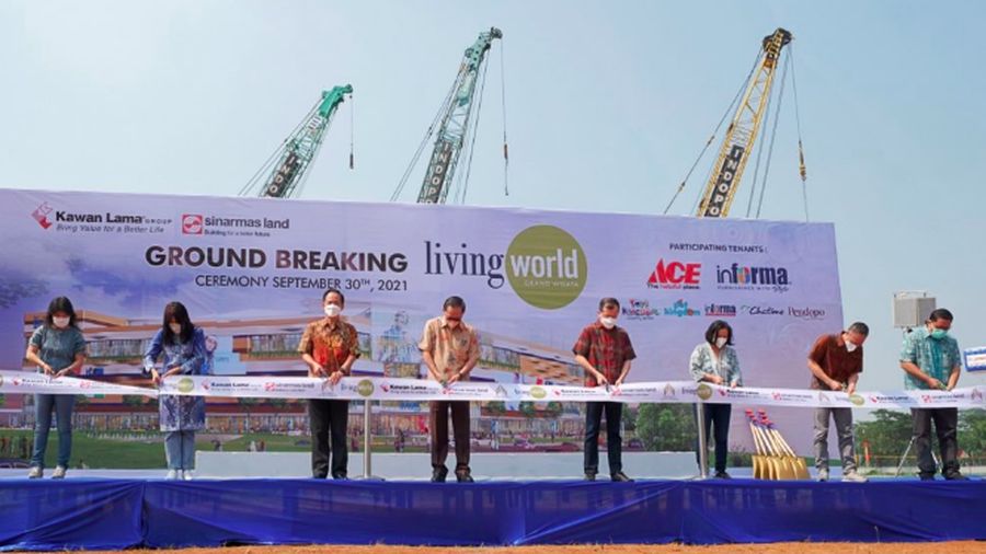 Perusahaan properti Grup Sinar Mas, Sinar Mas Land, dan Kawan Lama Group bekerja sama membangun proyek mal kedua Living World di Grand Wisata Bekasi, Jawa Barat, 30 September 2021/Dok Sinarmas Land