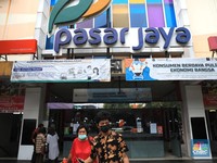 Mengintip Uji Coba PeduliLindungi di Pasar Mayestik Jakarta
