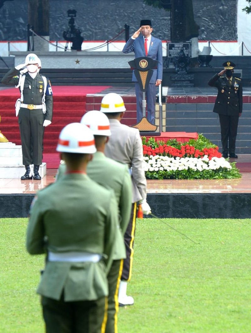 Upacara Peringatan Hari Kesaktian Pancasila, Jakarta, (1/10/2021). (Dok: Biro Pers Sekretariat Presiden) Upacara Peringatan Hari Kesaktian Pancasila, Jakarta, (1/10/2021). (Dok: Biro Pers Sekretariat Presiden)