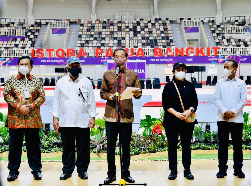 Presiden Jokowi Resmikan Tujuh Arena PON XX Papua (Laily Rachef/Biro Pers Sekretariat Presiden RI) Presiden Jokowi Resmikan Tujuh Arena PON XX Papua (Laily Rachef/Biro Pers Sekretariat Presiden RI)