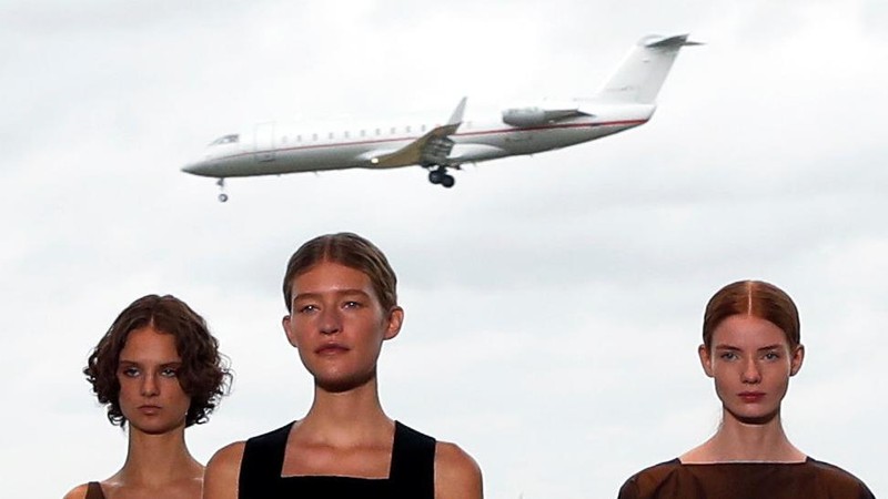 Models wear creations for the Hermes Spring-Summer 2022 ready-to-wear fashion show presented Saturday, Oct. 2, 2021, in Paris. (AP Photo/Thibault Camus)