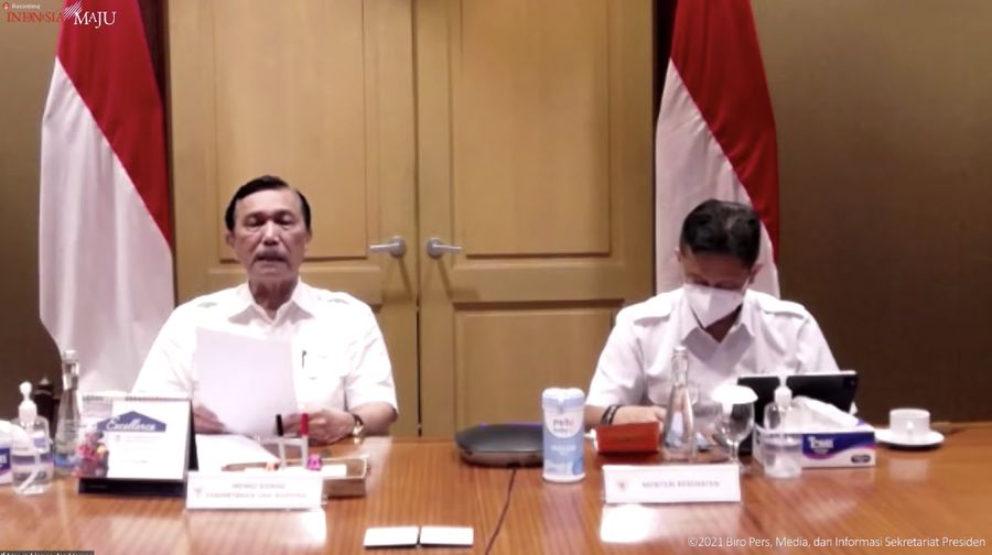 Konferensi Pers PPKM, Jakarta, 4 Oktober 2021