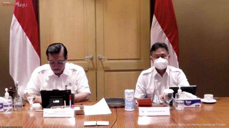 Konferensi Pers PPKM, Jakarta, 4 Oktober 2021
