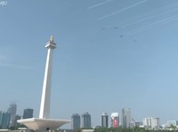 Keren! Intip Atraksi 18 Jet Tempur di Langit Istana & Monas