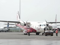 SEREMONI KEBERHASILAN UJI TERBANG PESAWAT CN235 MENGGUNAKAN CAMPURAN BAHAN BAKAR BIOAVTUR 2,4%/ Youtube : Kementerian ESDM
