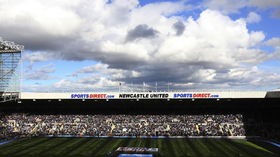 FILE - In this Wednesday, June 24, 2020 file photo, empty seats during the English Premier League soccer match between Newcastle United and Aston Villa at St James' Park stadium in Newcastle, England. English Premier League club Newcastle was taken over by Saudi Arabia's sovereign wealth fund on Thursday, Oct. 7, 2021 after a protracted takeover. The takeover by the Saudi Public Investment Fund initially collapsed last year over concerns about how much control the kingdom's leadership would have in the running of Newcastle amid concerns about Saudi human rights abuses and the pirating of sports rights. (Lindsey Parnaby/Pool via AP, File)
