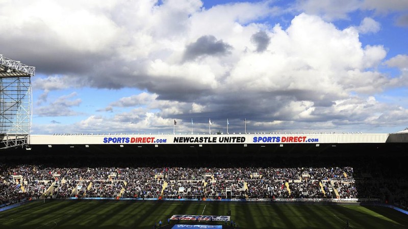 FILE - In this Wednesday, June 24, 2020 file photo, empty seats during the English Premier League soccer match between Newcastle United and Aston Villa at St James' Park stadium in Newcastle, England. English Premier League club Newcastle was taken over by Saudi Arabia's sovereign wealth fund on Thursday, Oct. 7, 2021 after a protracted takeover. The takeover by the Saudi Public Investment Fund initially collapsed last year over concerns about how much control the kingdom's leadership would have in the running of Newcastle amid concerns about Saudi human rights abuses and the pirating of sports rights. (Lindsey Parnaby/Pool via AP, File)
