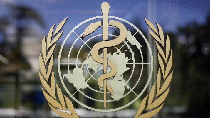 FILE - In this June 11, 2009, file photo, the logo of the World Health Organization is seen at the WHO headquarters in Geneva, Switzerland. An email obtained by The Associated Press shows that the World Health Organization has recorded 65 cases of the coronavirus among staff based at its headquarters. (AP Photo/Anja Niedringhaus, File)