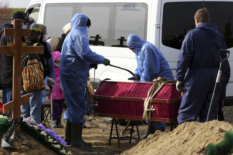 Kasus Covid-19 di Rusia Meningkat. AP/