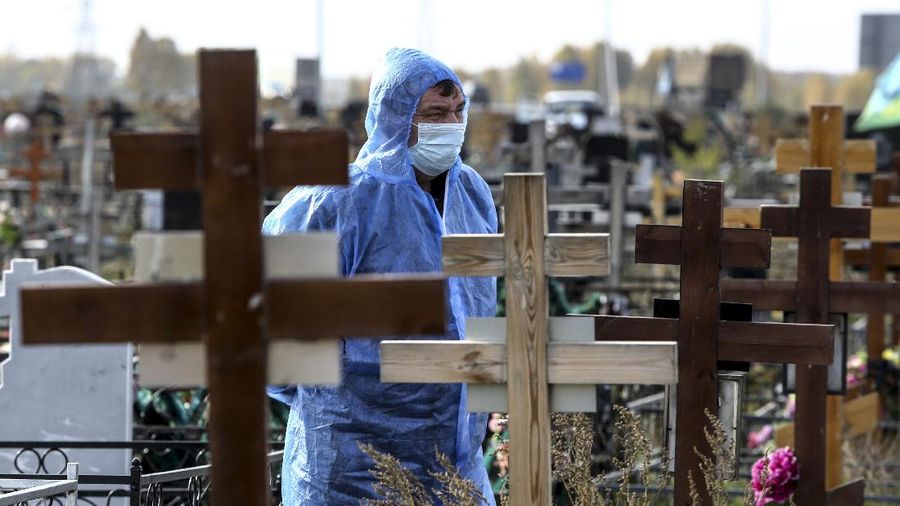 Kasus Covid-19 di Rusia Meningkat. AP/