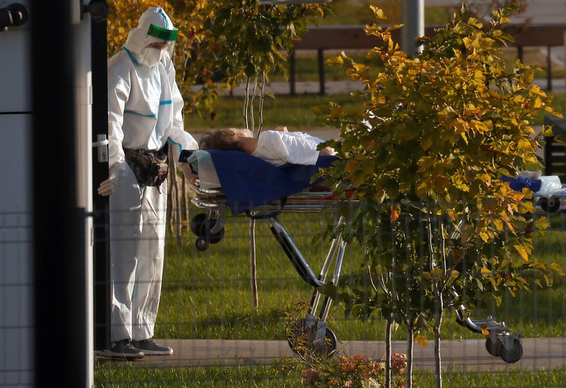 Kasus Covid-19 di Rusia Meningkat. AP/ Kasus Covid-19 di Rusia Meningkat. AP/
