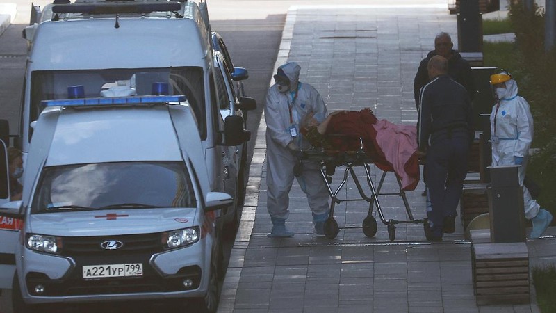 Kasus Covid-19 di Rusia Meningkat. AP/