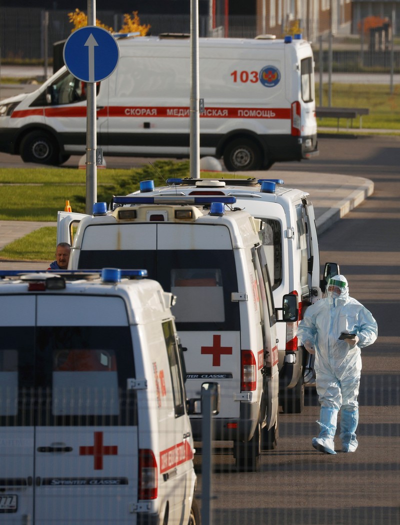 Kasus Covid-19 di Rusia Meningkat. AP/