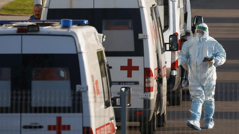 Kasus Covid-19 di Rusia Meningkat. AP/