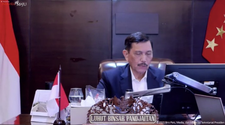 Menko Marves Luhut Binsar Pandjaitan Saat Konferensi Pers PPKM, Jakarta,11 Oktober 2021. (Tangkapan Layar Youtube Skretariat Presiden) Menko Marves Luhut Binsar Pandjaitan Saat Konferensi Pers PPKM, Jakarta,11 Oktober 2021. (Tangkapan Layar Youtube Skretariat Presiden)