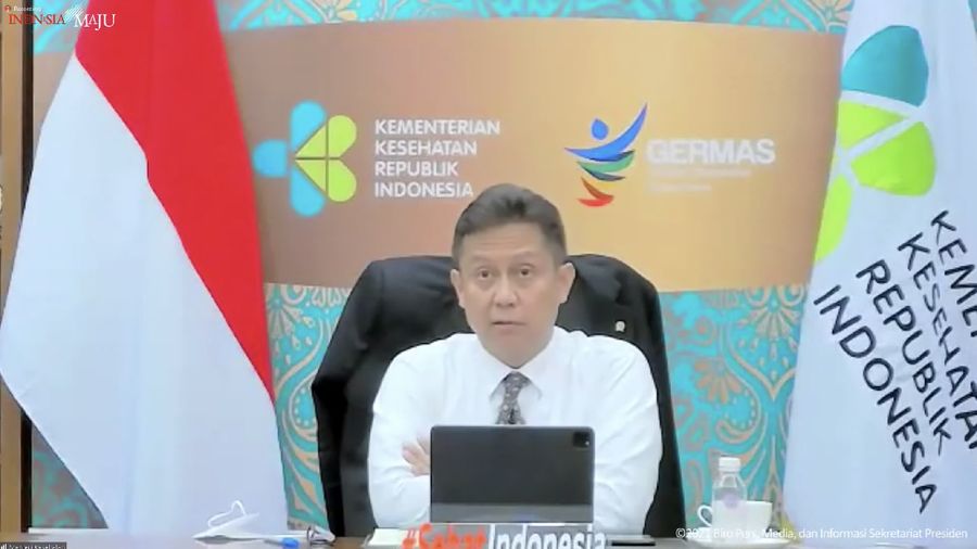 Menteri Kesehatan Budi Gunadi Sadikin Saat Konferensi Pers PPKM, Jakarta,11 Oktober 2021. (Tangkapan Layar Youtube Skretariat Presiden)
