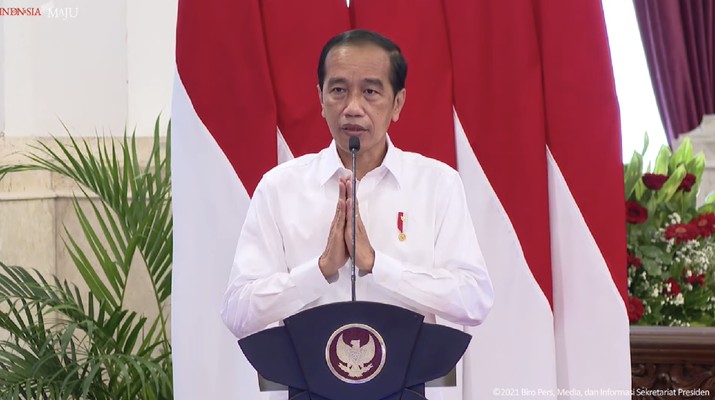 Pengarahan Presiden Joko Widodo pada Peserta PPSA XXIII dan PPRA LXII Tahun 2021 LKNRI, 13 Oktober 2021. (Tangkapan Layar Youtube Sekretariat Presiden)