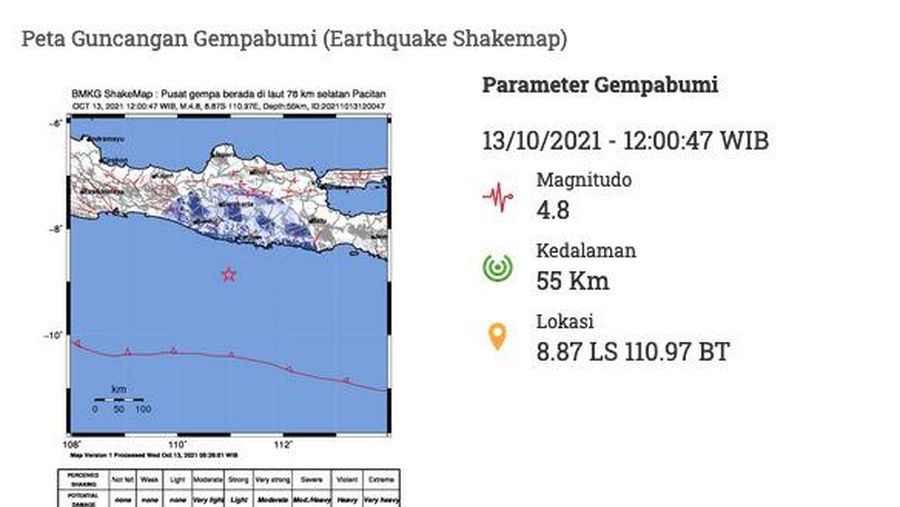 Peta Gempa Bumi