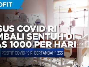 Kasus Covid-19 RI Kembali Sentuh di Atas 1000 per Hari