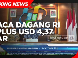 September 2021, Neraca Dagang RI Surplus USD 4,37 Miliar