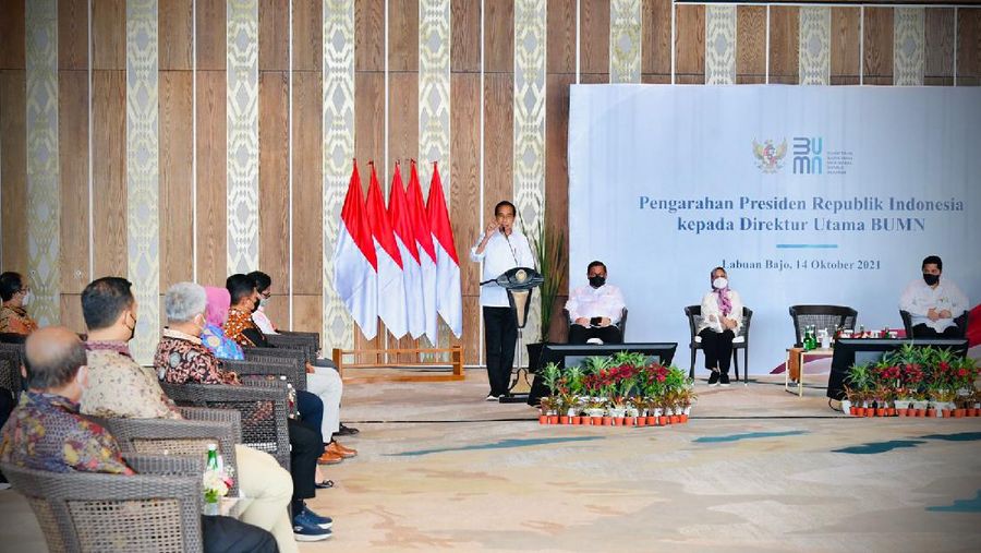 Jokowi Bertemu Bos BUMN (Laily Rachef Biro Pers Sekretariat Presiden)