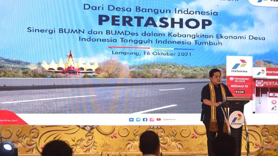 Dorong Pertumbuhan Pertashop, Menteri BUMN Apresiasi UMKM dan BUMDes