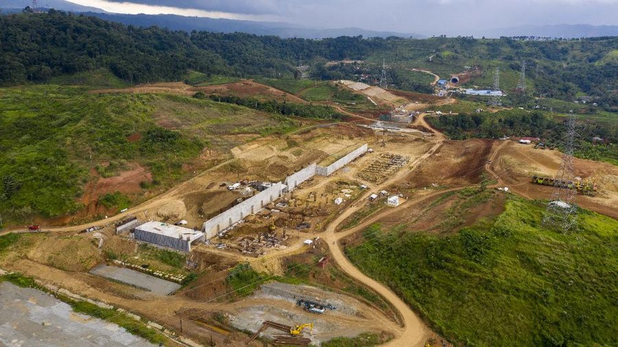 Proyek pembangunan kereta cepat Jakarta-Bandung. (Dok: KCIC)