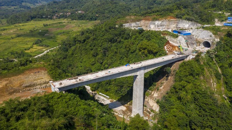 Proyek pembangunan kereta cepat Jakarta-Bandung. (Dok: KCIC)