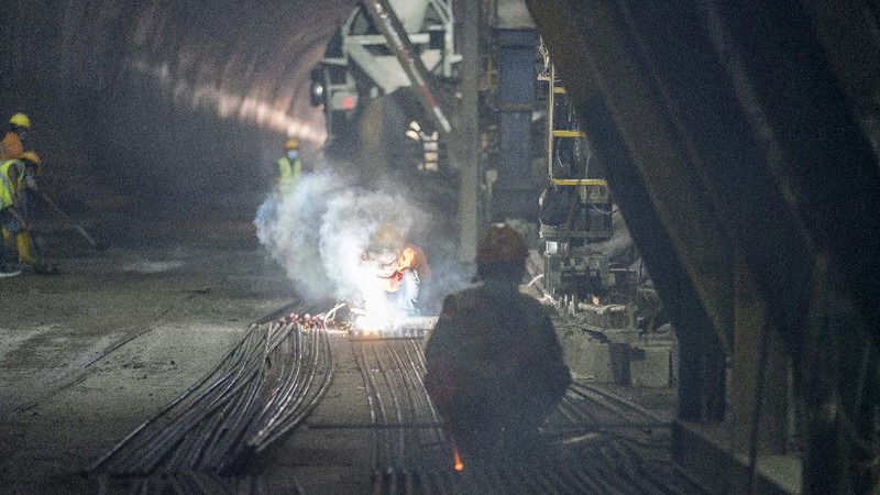 Terowongan Bawah Tanah Kereta Cepat JKT-BDG. (Dok: KCIC)