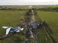 Penampakan Kecelakaan Jet Pribadi AS, Semua Hangus Terbakar