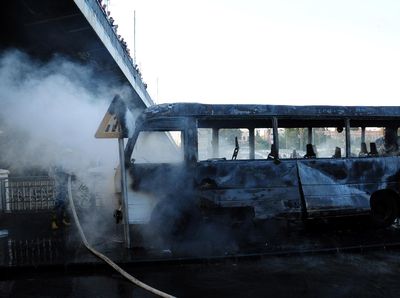 Bus Milik Pemerintah Tiba-Tiba Meledak Saat Jalan, 4 Orang Tewas