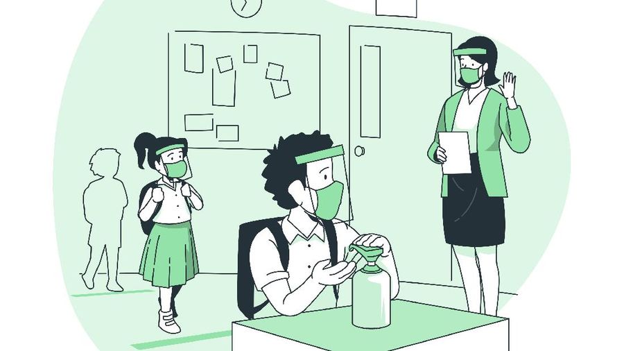 Infografis/ 4 Langkah Menjaga Sekolah Tetap Aman Selama PTM Terbatas