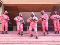 Potret Tes CPNS Kemenkumham 'Dikawal' Soldier Pink Squid Game