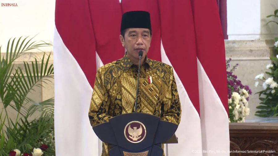 Peringatan Hari Santri Nasional dan Peluncuran Logo Baru Masyarakat Ekonomi Syariah,Jumat (22/10/2021).
