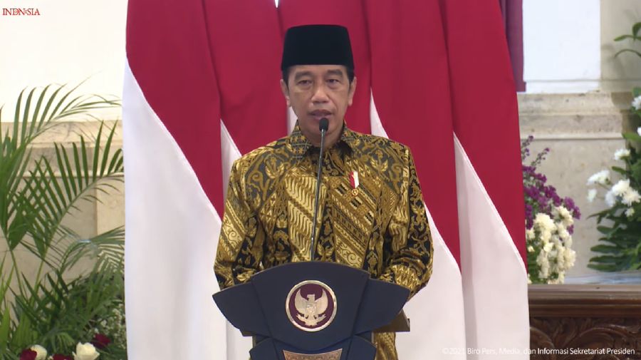 Peringatan Hari Santri Nasional dan Peluncuran Logo Baru Masyarakat Ekonomi Syariah,Jumat (22/10/2021).